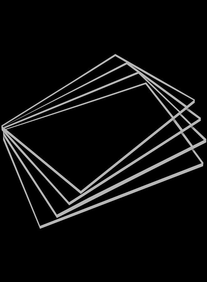 JUKR Transparent Acrylic Sheets 6 x 4 Inches Clear Laser Cut Rectangle Plexiglass 2 mm Thickness Acrylic Sheet Board For Glass Art Painting, DIY Crafts Projects, Photo Frames, Fish Tanks (Pack of 4) - Image 1